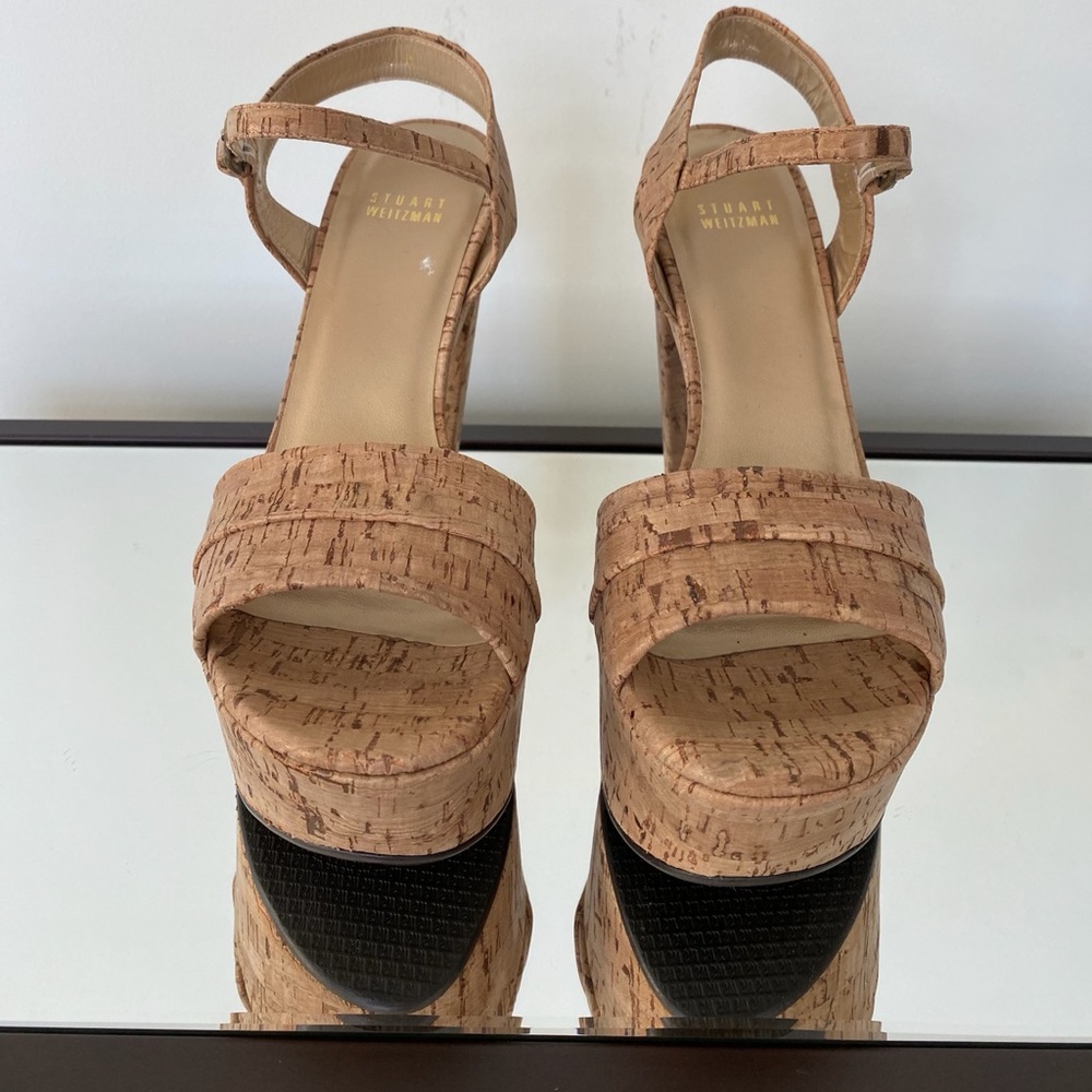 Stuart Weitzman Cork Oncr Platforms - image 2
